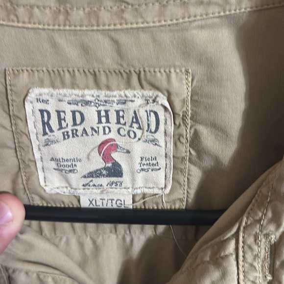 Vintage Redhead Casual Khaki Button-Up Shirt - Picture 3 of 6
